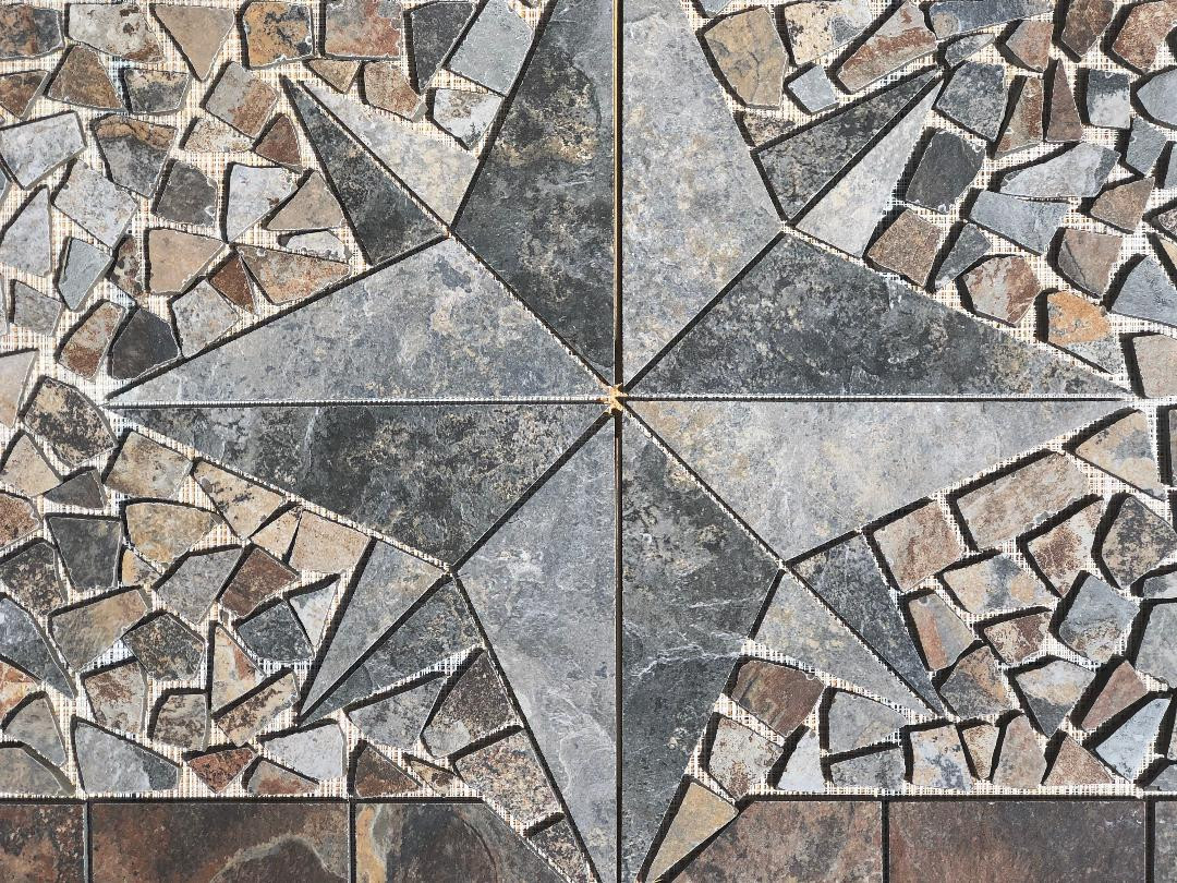 58 1/4″ x 36″ Tile Medallion Deco – Home Depot Slate look tile series