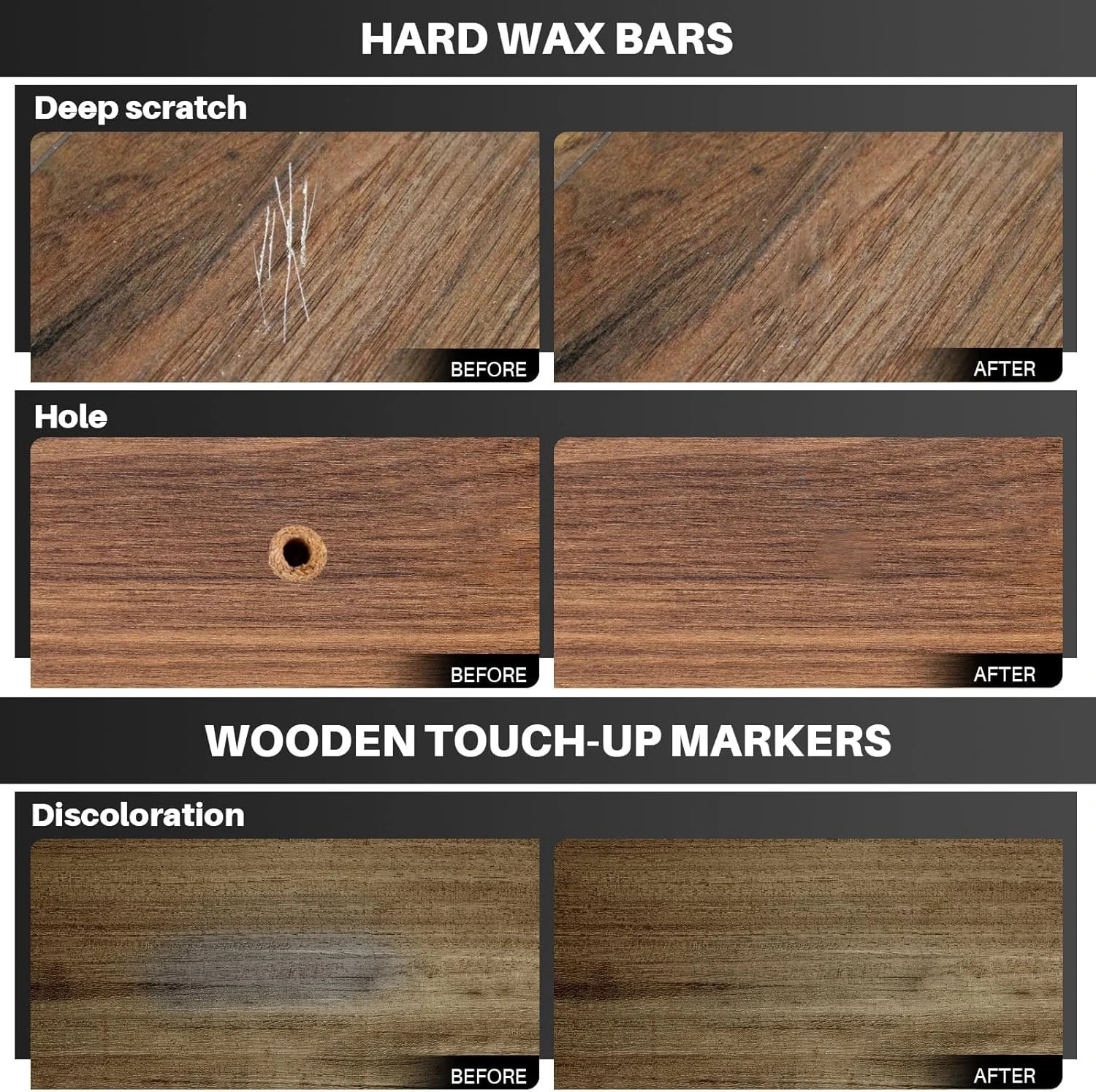 Vinyl Floor Repair Kit with Heat Pen – 11 Colors Laminate Wood Floor Repair Kit