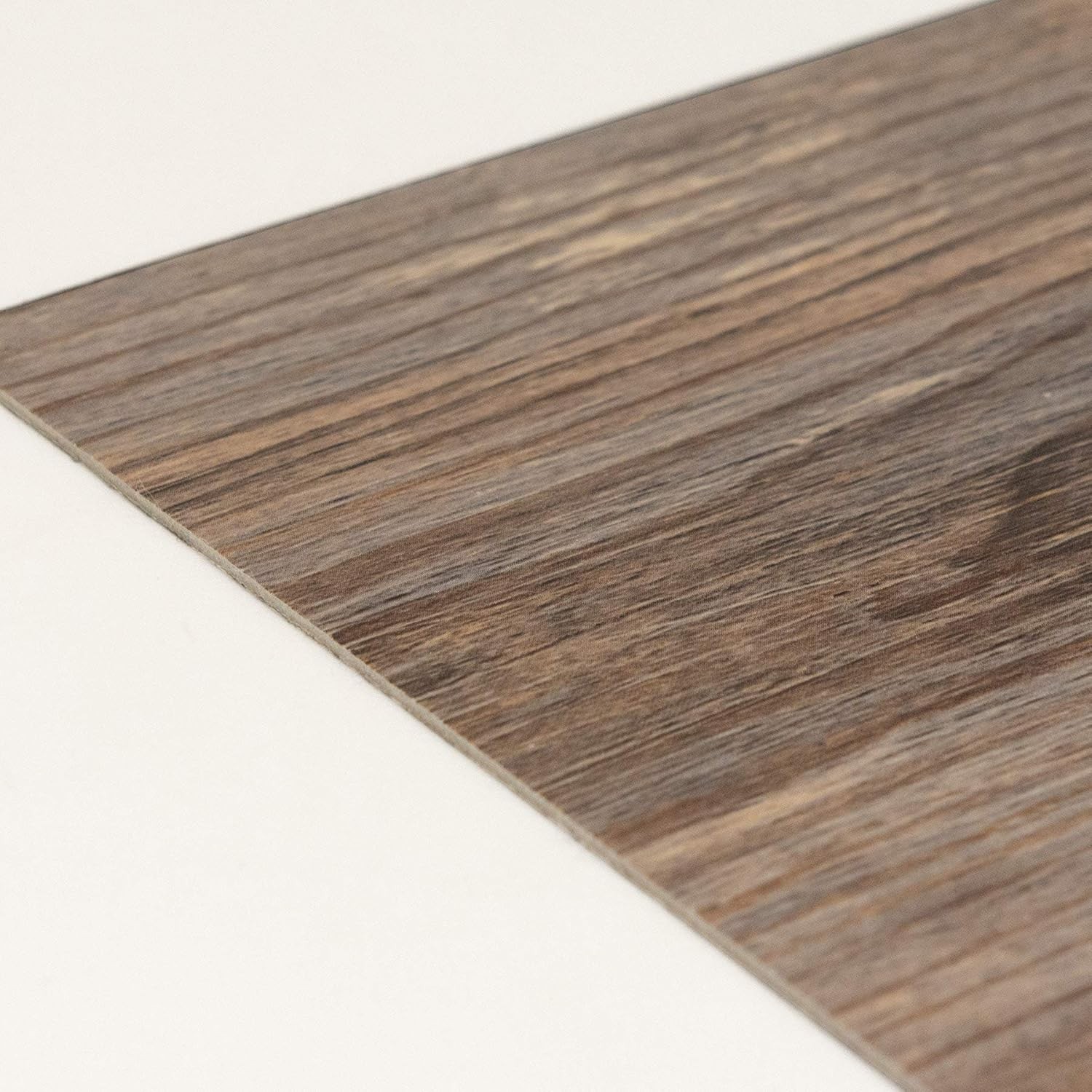 Peel & Stick Floor Tiles, Wood-Look Brown, Waterproof, Easy DIY Installation