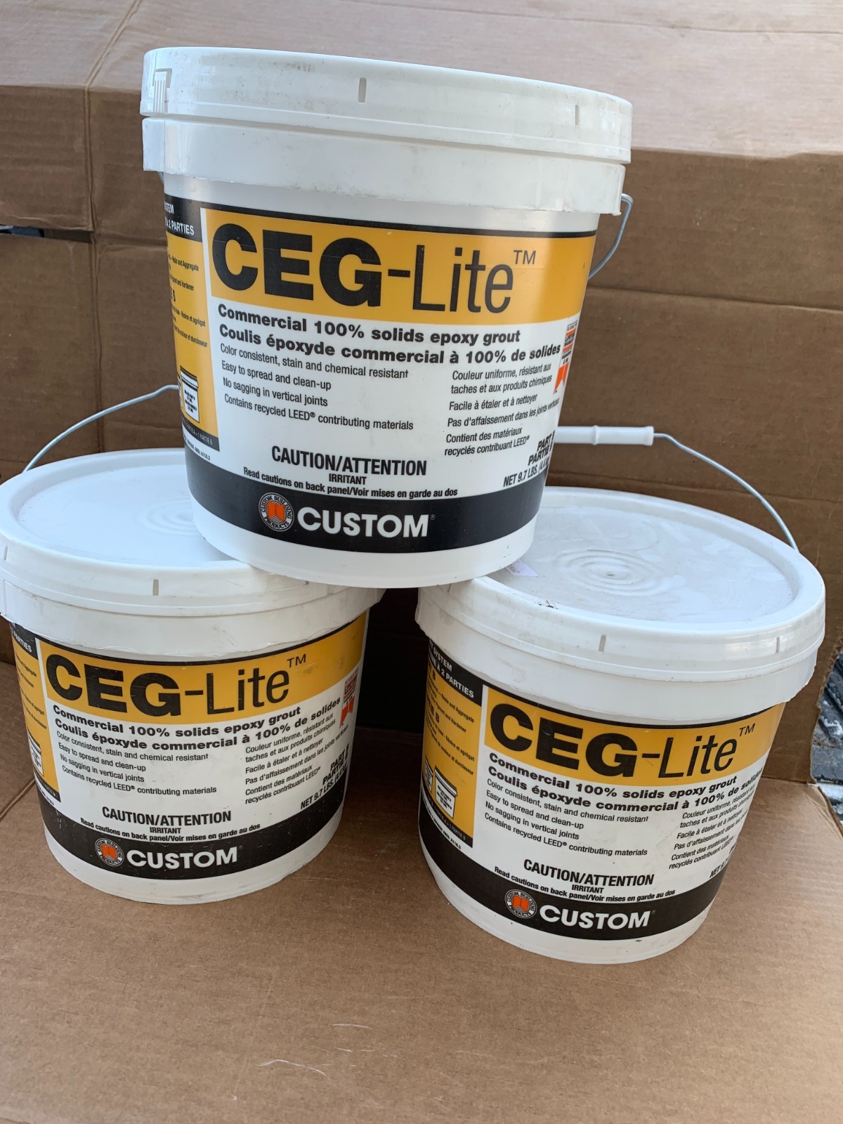 2 Gallons 19.5 Lbs Custom CEG-Lite Commercial 100% Solids Epoxy Grout Part B