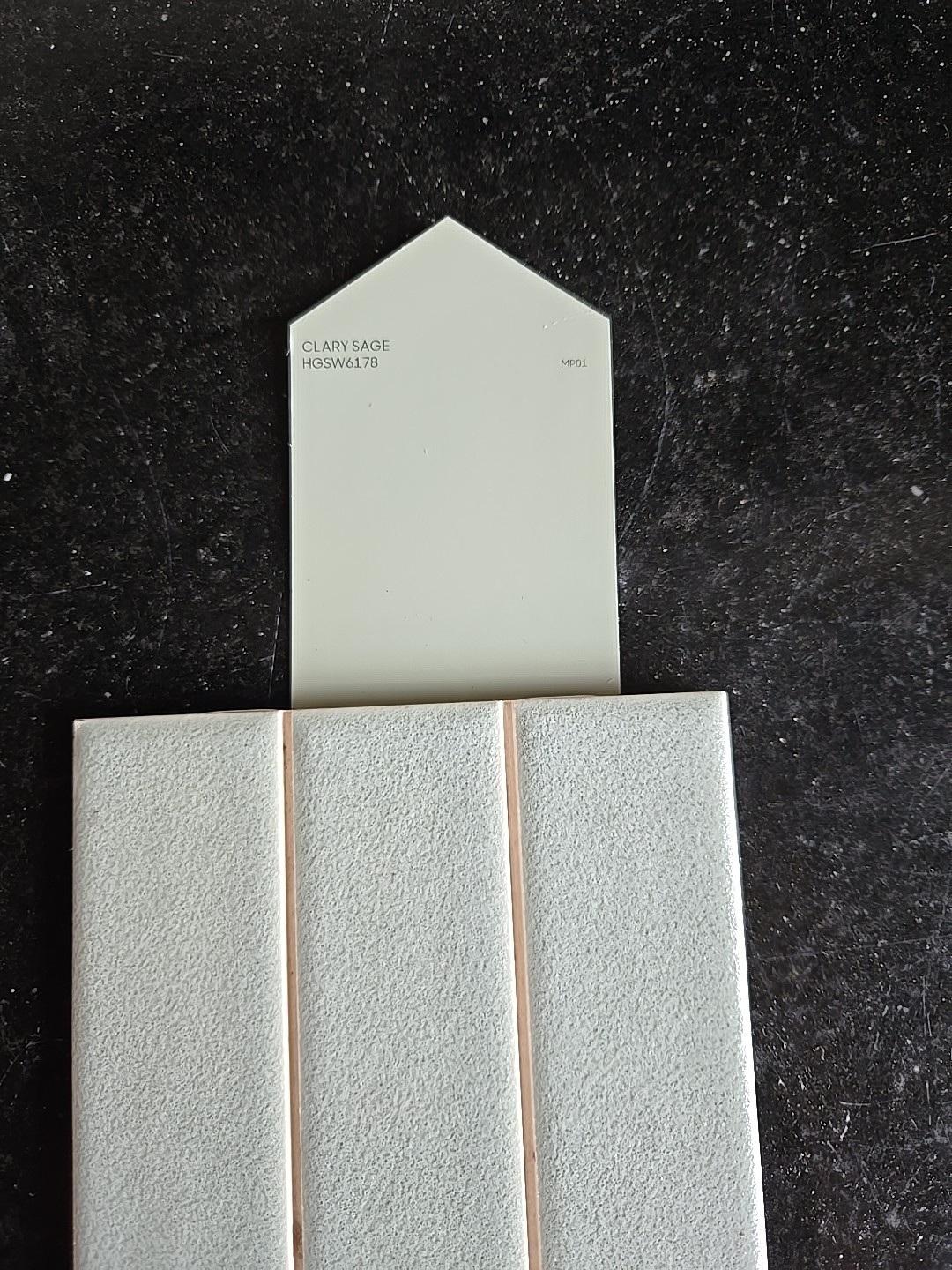 Vtg Ceramic Crystalline Sage Scored Self Spacing 4 1/4″ NOS Tile American Olean