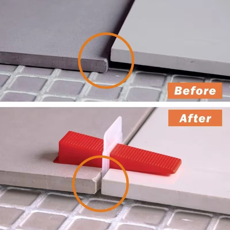 Tile Leveling System with Tile Plier, Tile Spacers Clips and Reusable Wedges