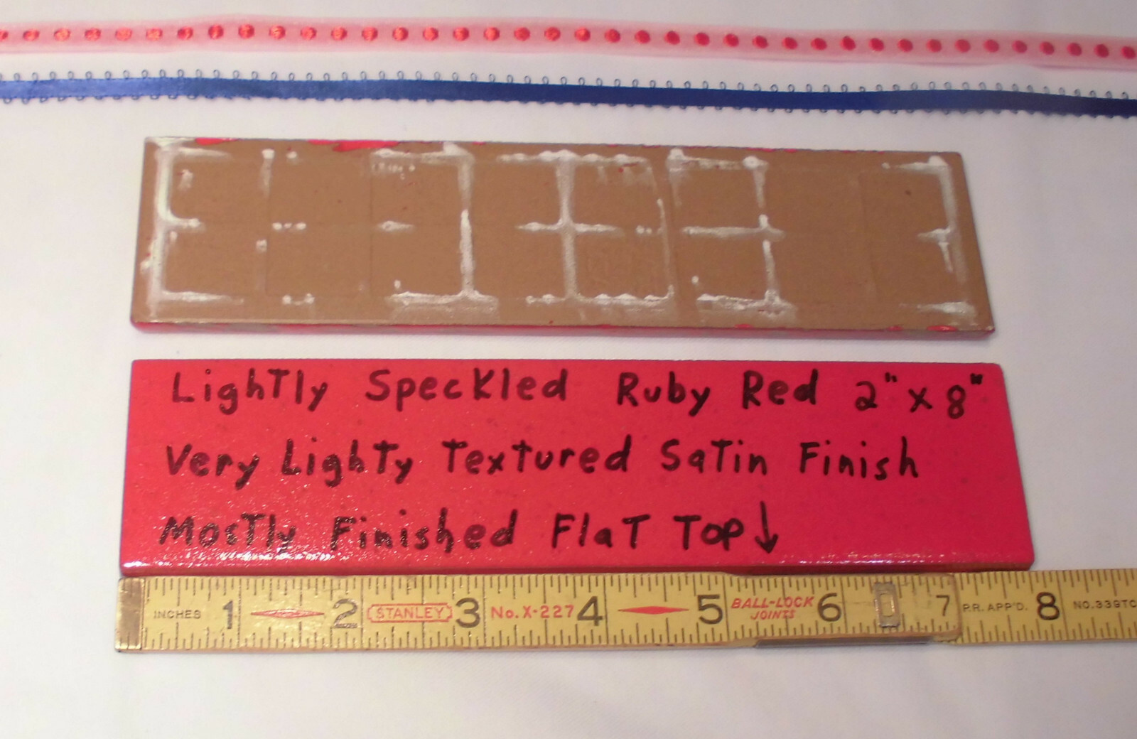 10 pcs. Ceramic Border Tiles *Liner/Sizzle *Ruby Red* 2″ X 8″ New, Satin, USA