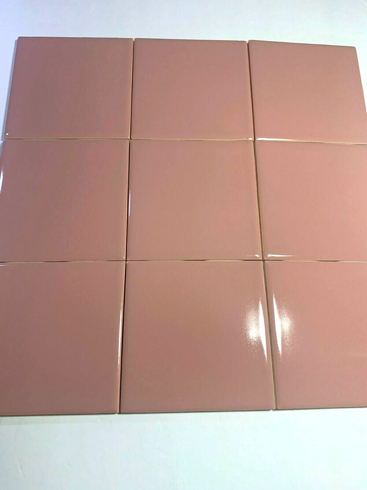 NEW VINTAGE FLORIDA CERAMIC 4 3/8″X 4 3/8″ BERMUDA CORAL STONE GLOSS