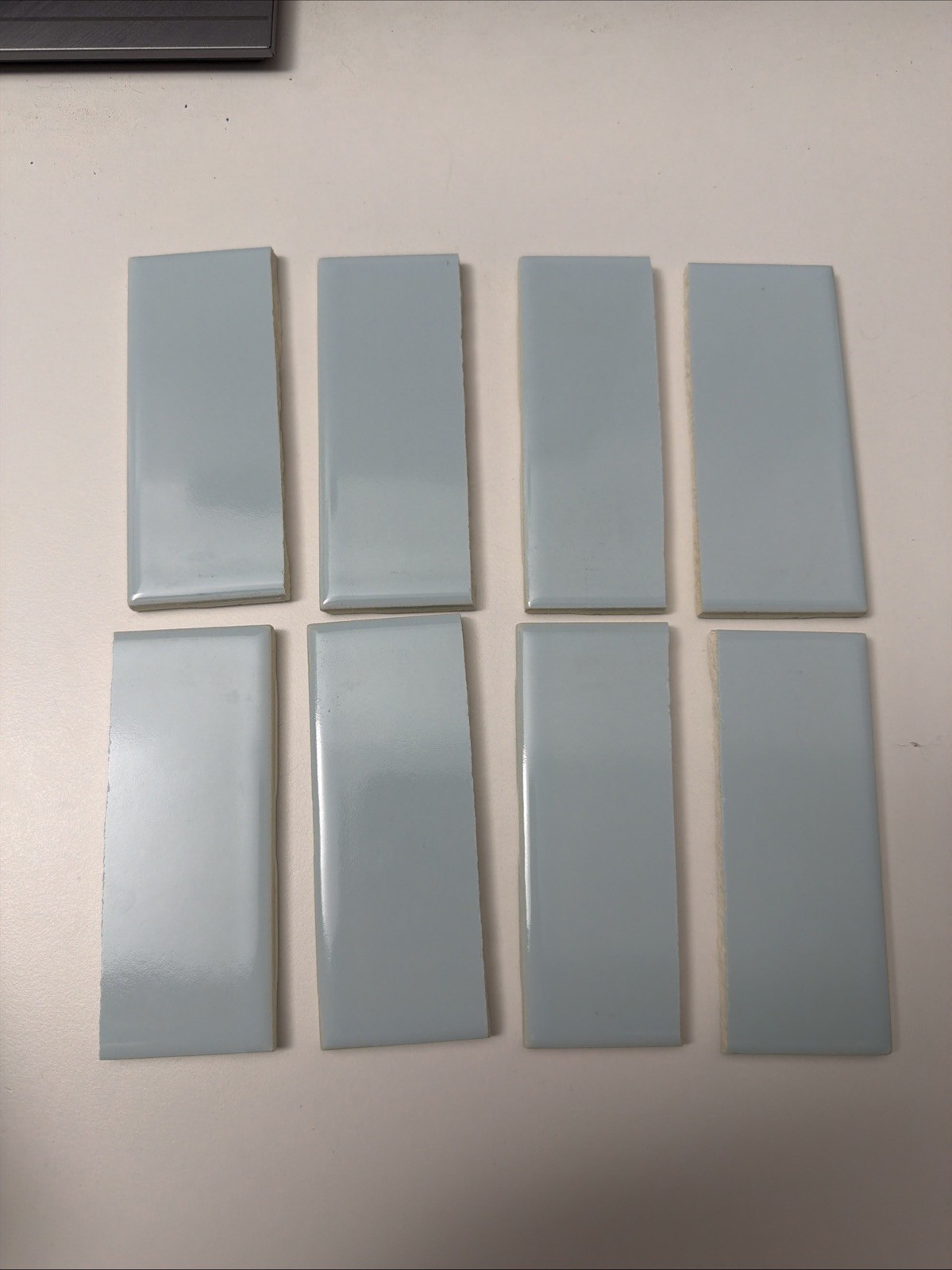 Vintage Florida Tile 555 Sky Blue Solid- Half Tile Repair Lot MCM