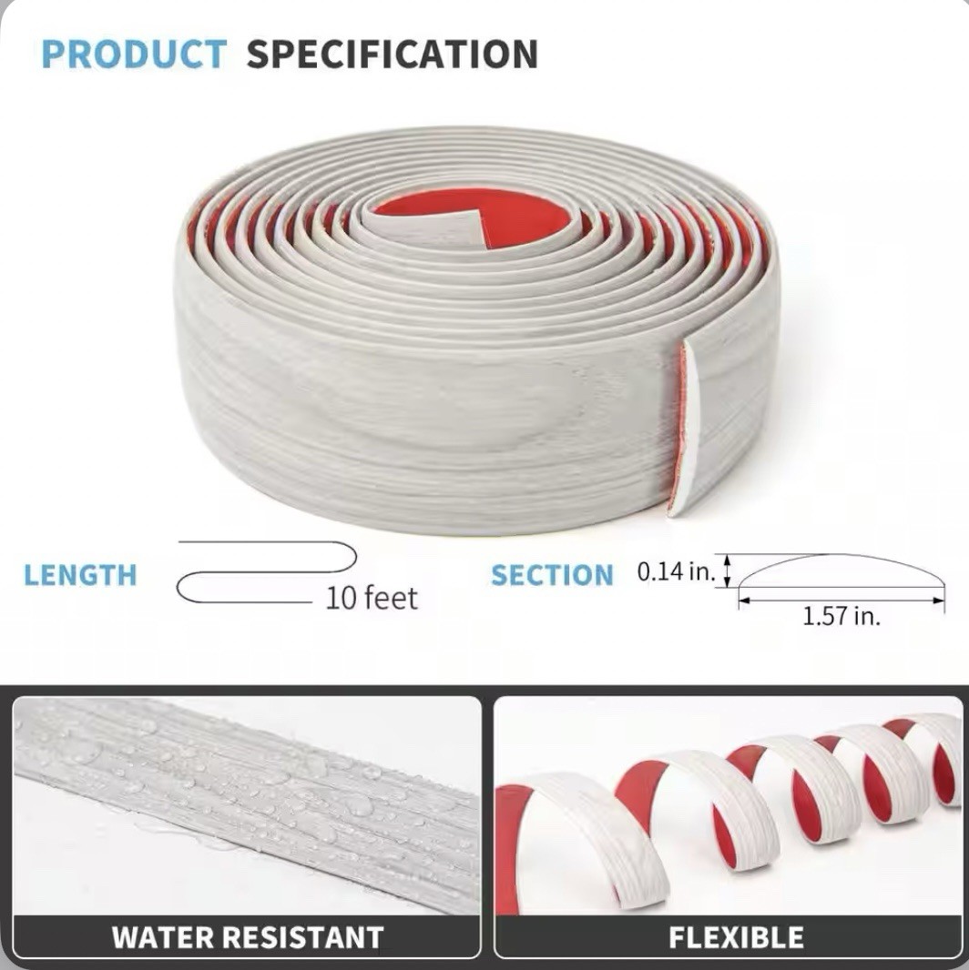 Art3d White Washed Peel N Stick Vinyl Transition Strip For Floor Gaps 1.57”x120”