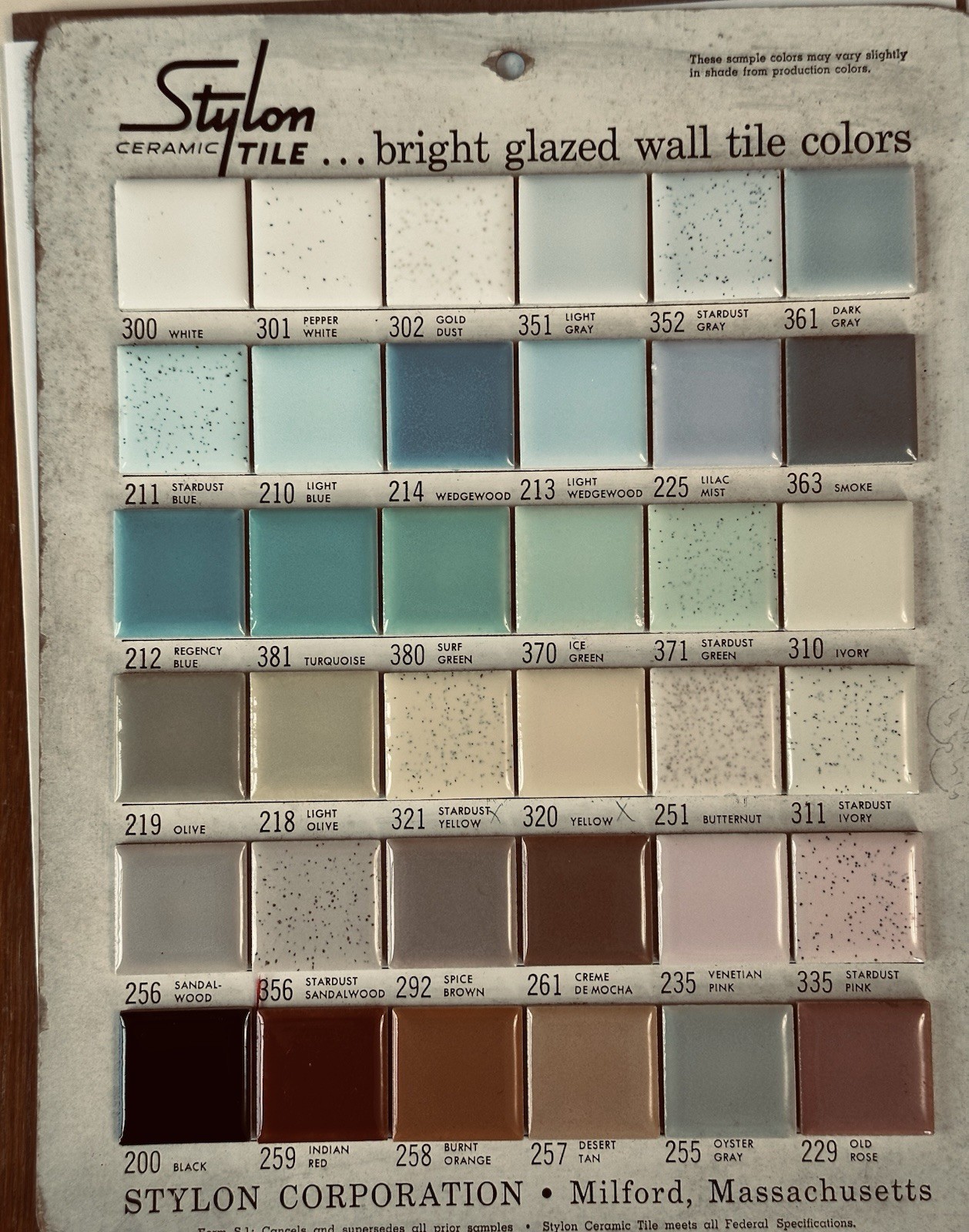 1 pc. Light Blue: 4-1/4″ Glossy Ceramic Tile by Oxford Co. matches Stylon #210