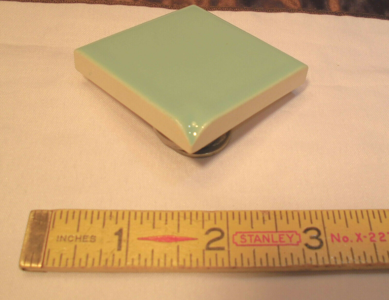 2 pcs. Fern Green 2″ X 2″ Glossy Ceramic Surface Bullnose Inside Corner Tiles