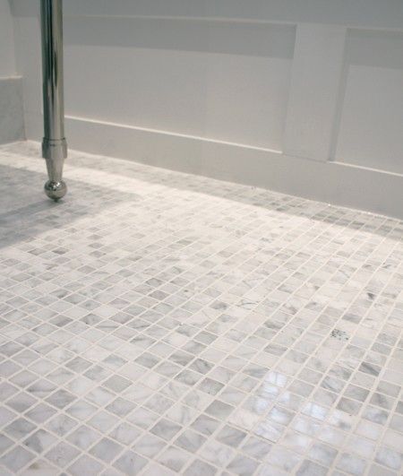 C24XP Carrara White Marble 1×1 Square Mosaic Tile Polished Venato Bianco