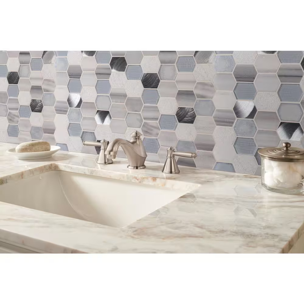 Harlow Picket 11.5 In. X 12.4 In. X 8 Mm Textured Multi-Surface Mesh-Mounted Mos