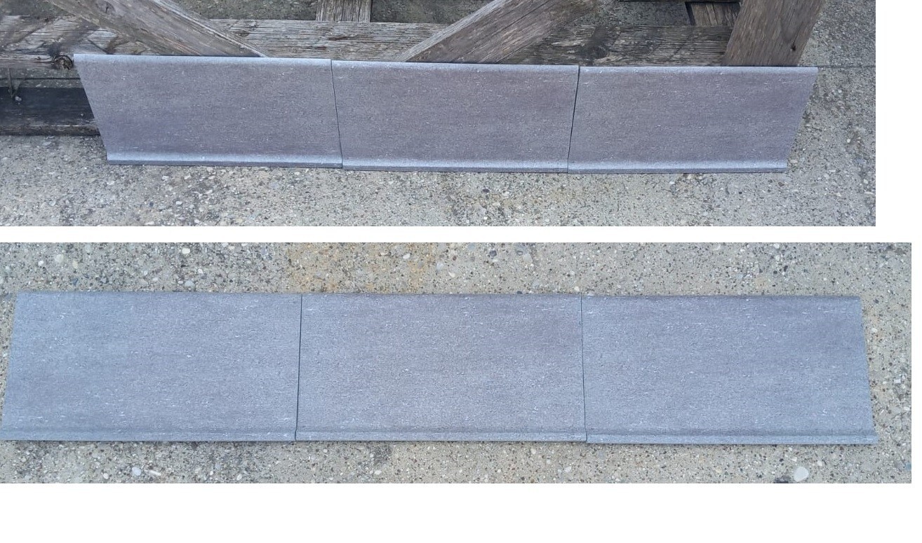 15x30mm concrete-coloured stone-effect porcelain stoneware skirting board