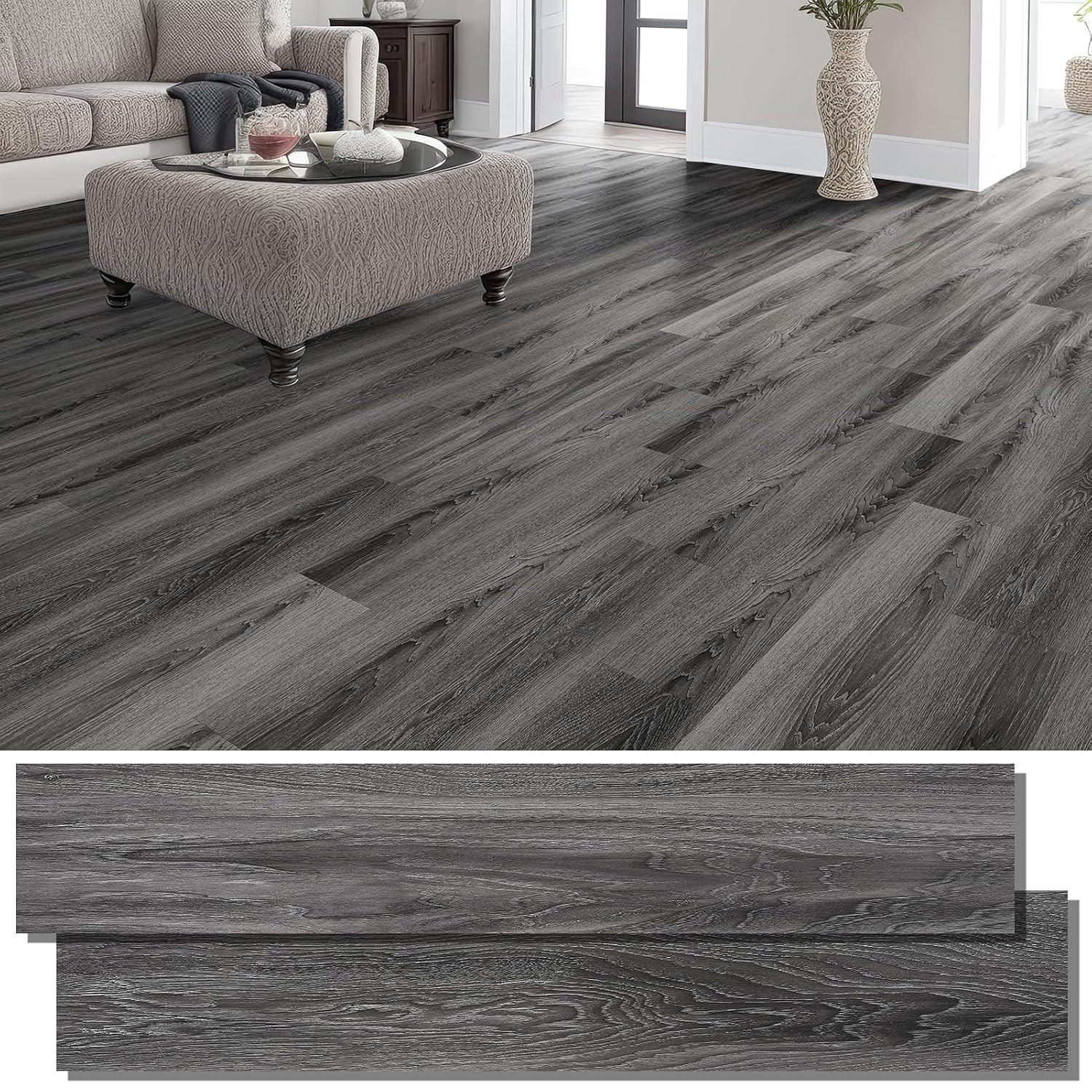 Peel and Stick Floor Tile Vinyl Flooring, Waterproof Vinyl Plank Flooring 36-Pac