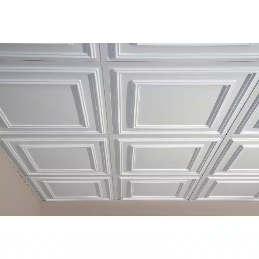 Cambridge White 2 Ft. X 2 Ft. Lay-In or Glue-Up Ceiling Panel (Case of 6)
