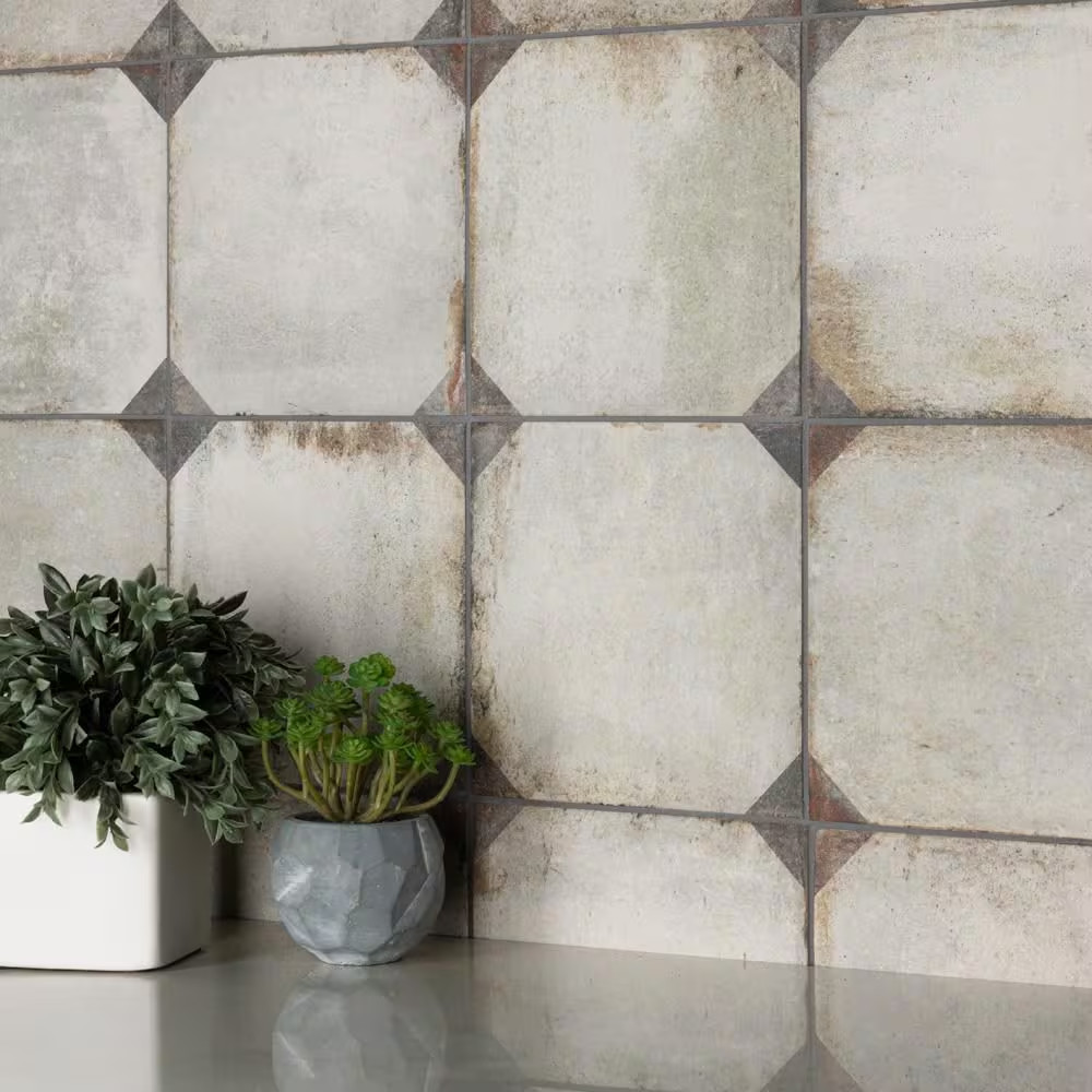 D’Anticatto Decor Trapani 8-3/4 In. X 8-3/4 In. Porcelain Floor and Wall Tile (1