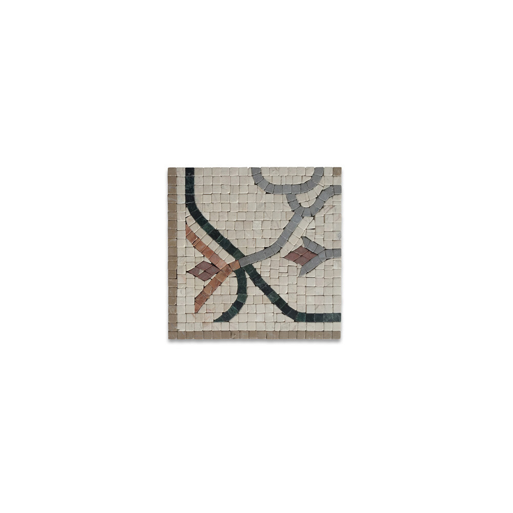 B4211CT Marble Mosaic Border Decorative Accent Tile Carina 7.5×7.5 Tumbled
