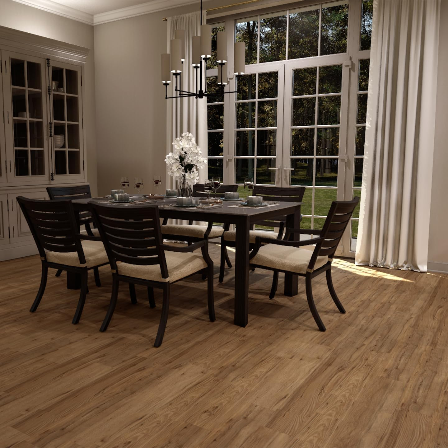 6″ X 36″ X 3Mm, 6Mil Vinyl Peel and Stick Flooring, Tea Ground Wood, Embossed, W