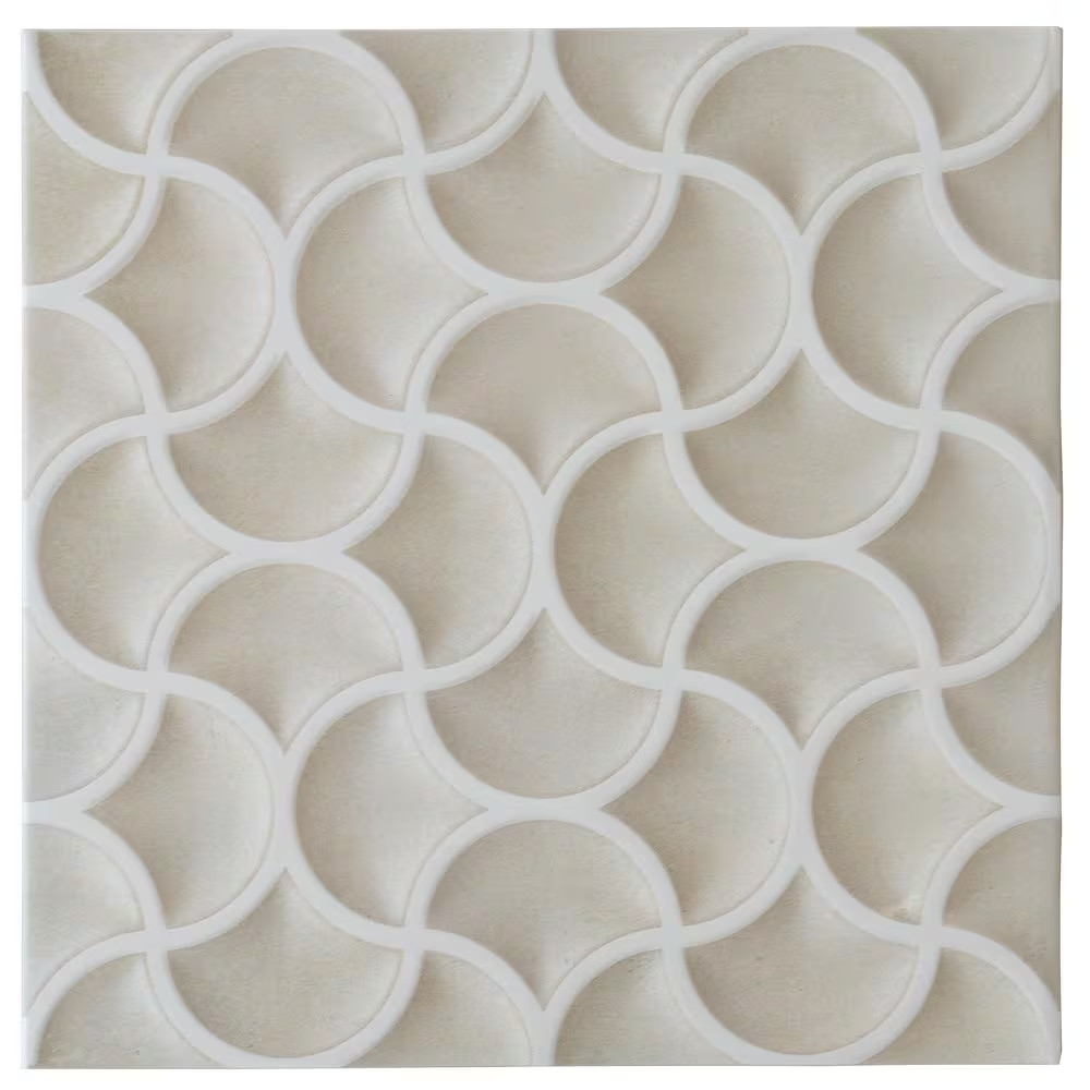 Citadel 13 In. X 13 In. Matte Soft Beige Terracotta Porcelain Lattice Tile (9.57