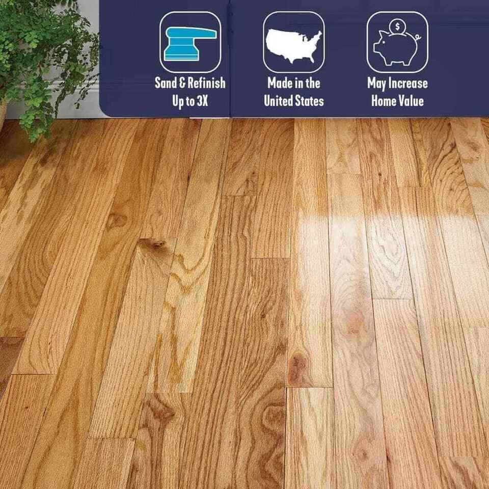 Bruce Solid Hardwood Flooring Plano Oak 3/4 In. T X 3-1/4 In. W (22 Sqft / Case)