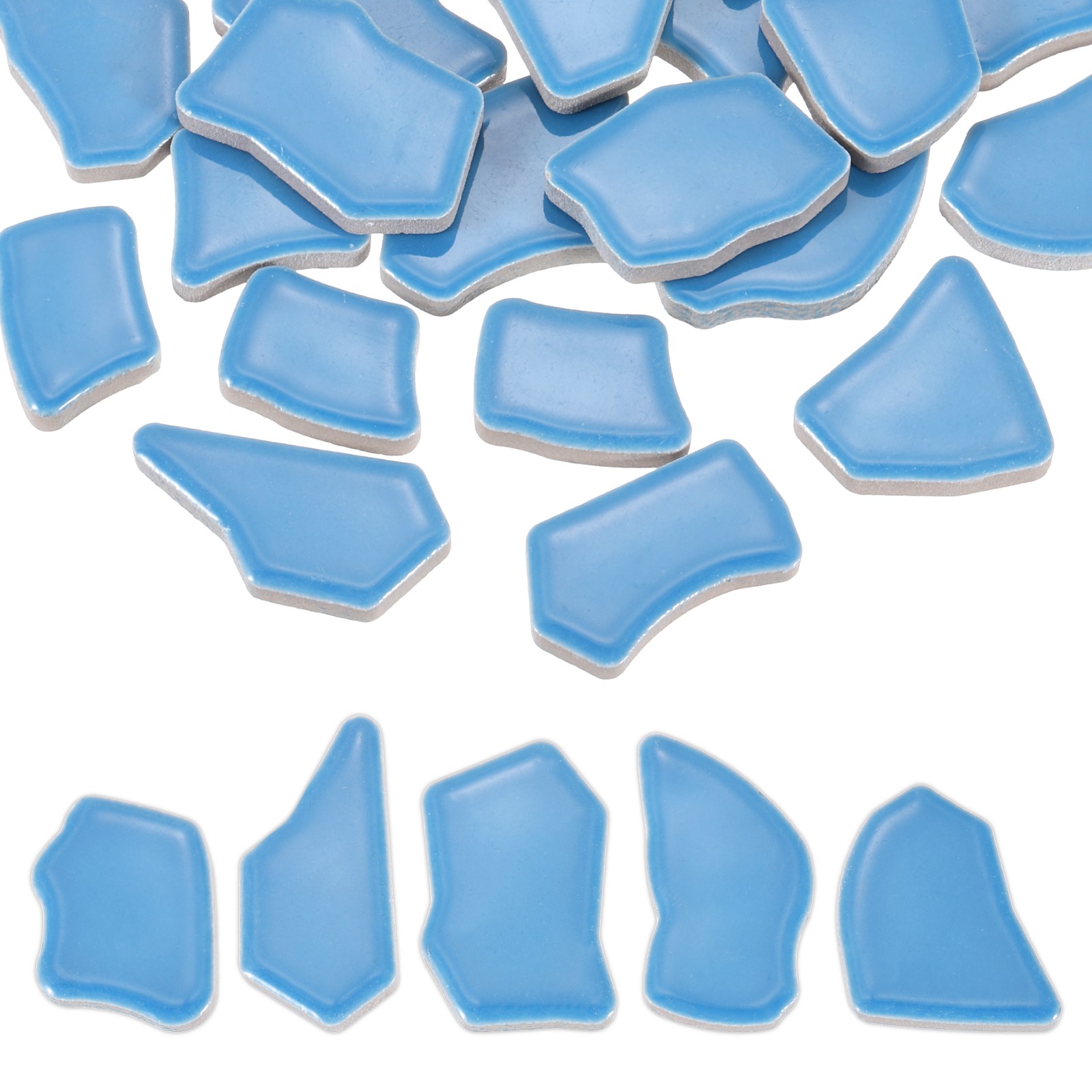 250g/0.55LB Irregular Ceramics Mosaic Tiles 0.79″-1.57″ Mosaic Tile Blue