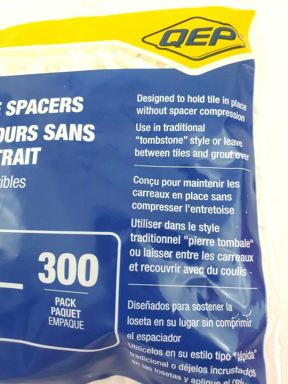 Lot of 3 Bags QEP 10330-20 Pack of 300 1/16″ Hard Leave-In Tile Spacers