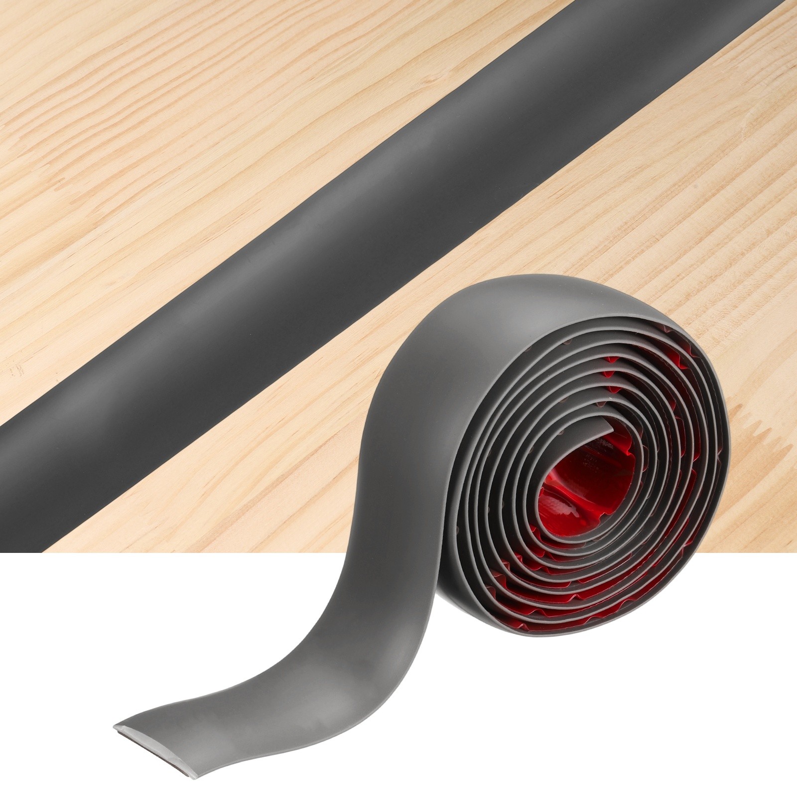 Floor Transition Strips, 3.28 Ftx1.57″ PVC Edging Trim, Dark Gray