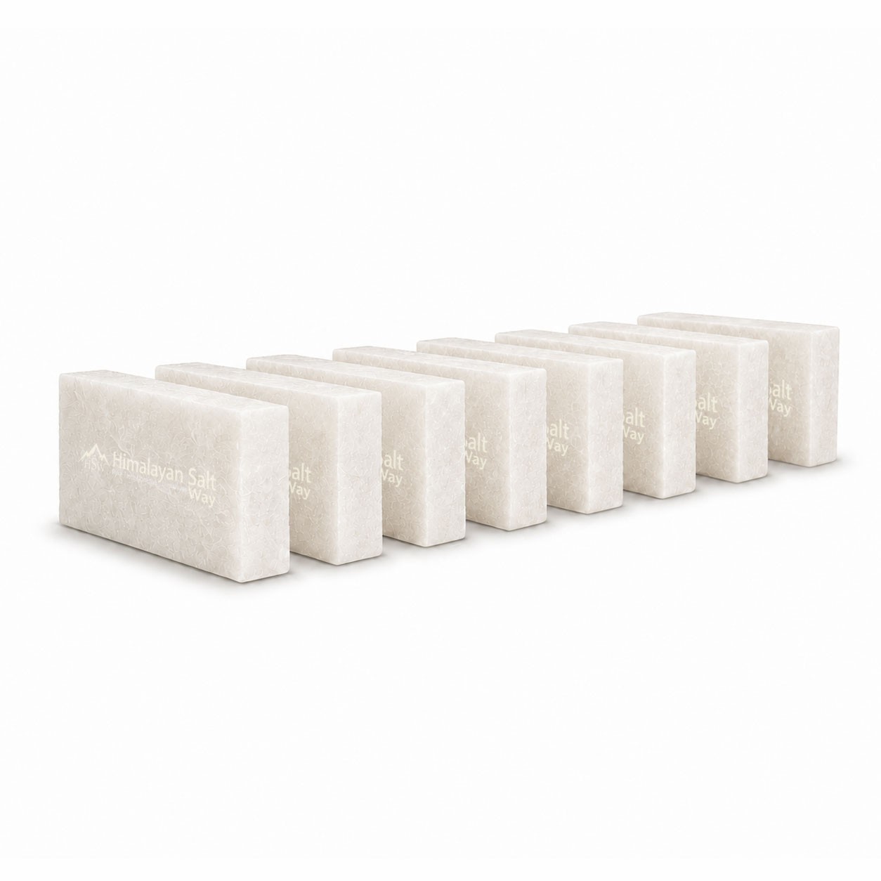 Himalayan White Salt Tiles 8x4x1 Pack of 50 for Salt Wall Spa Sauna Home Decor