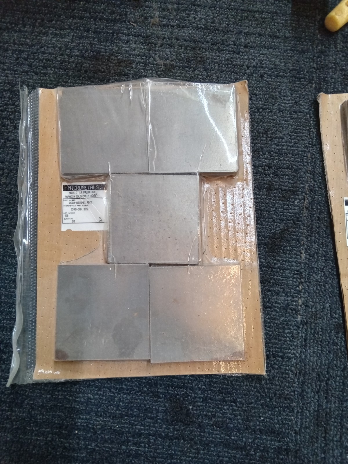Lot of 10 Micrometals ZPFLOORSHLD Floor Shield Tile 3.5 x 3.5″ I349-38/.315 New
