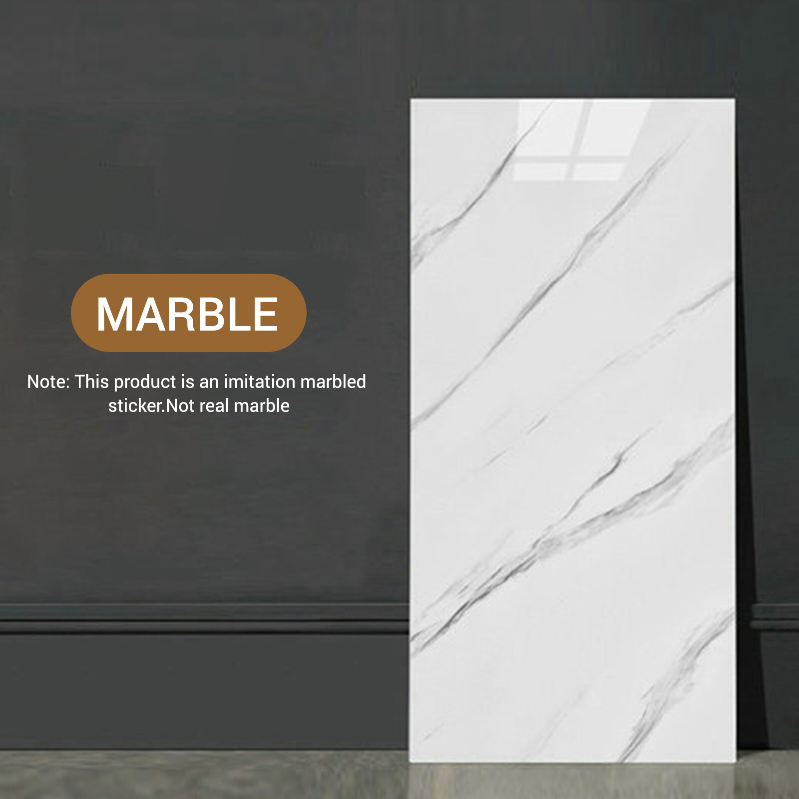 20Pcs Peel and Stick Marble Floor Wall Panels 23.6″x11.8″ PVC Tiles Sticker US