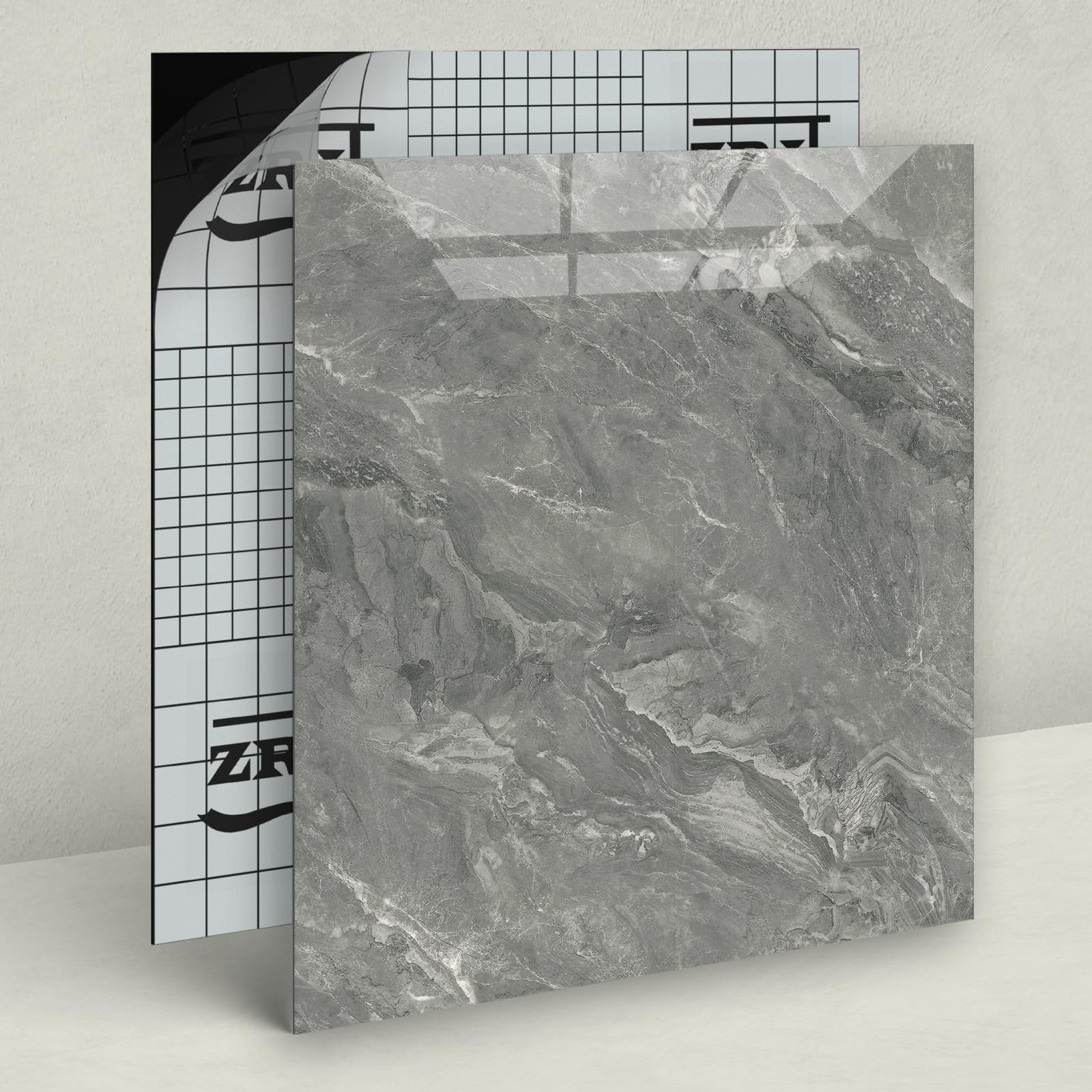 20-Pack 19.34 Sq.Ft Peel and Stick Floor Tiles Vinyl Glossy Pattern Flooring,…