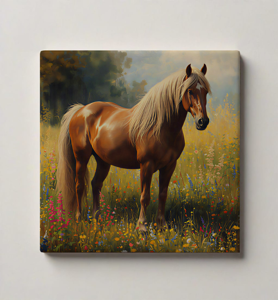 Horse Ceramic Tile landscape 4.25×4.25, 6×6 or 8×8 inches Printed in USA