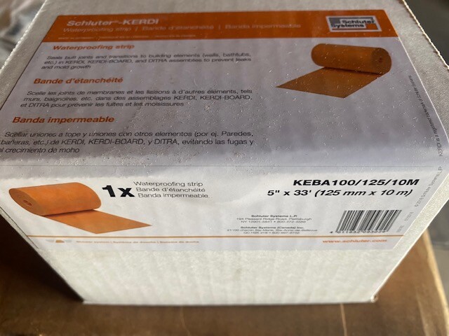 Schluter Kerdi Band 5″ x 33″ Waterproofing Membrane Strip KEBA100/125/10M (NEW)