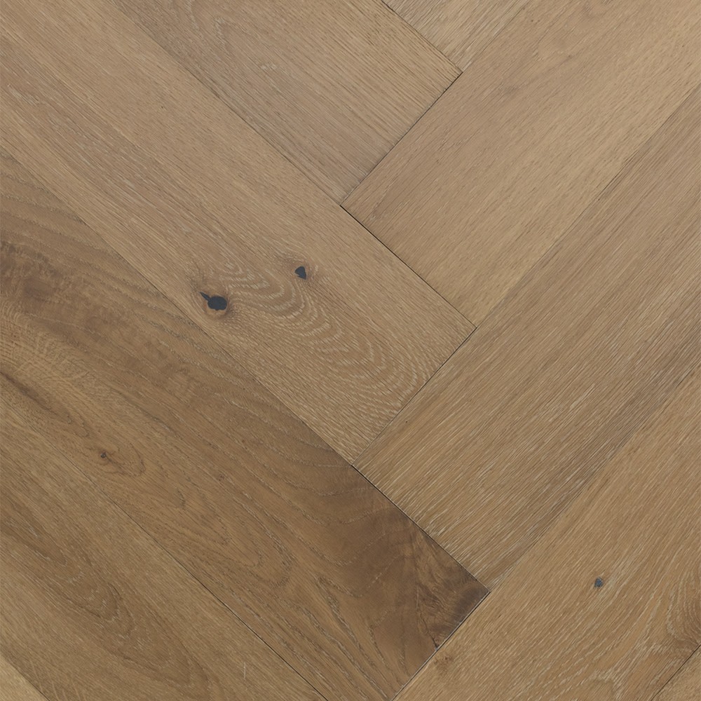 Mullican 25946 Castillian Herringbone 4.92″W Wire Brushed – Coastal Fog