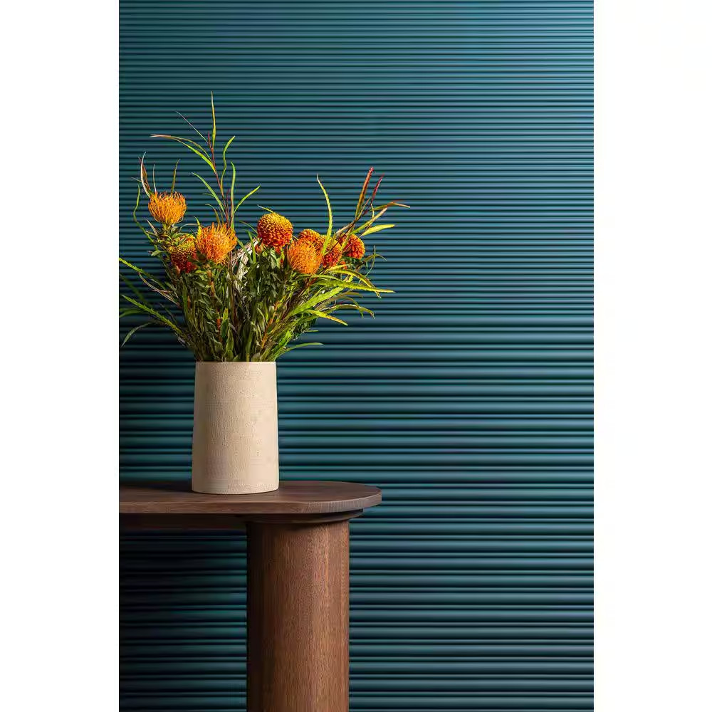 Reed 1/2 In. T X 7/8 Ft. X 7 Ft. White Primed Polyurethane Interlock 3D Decorati