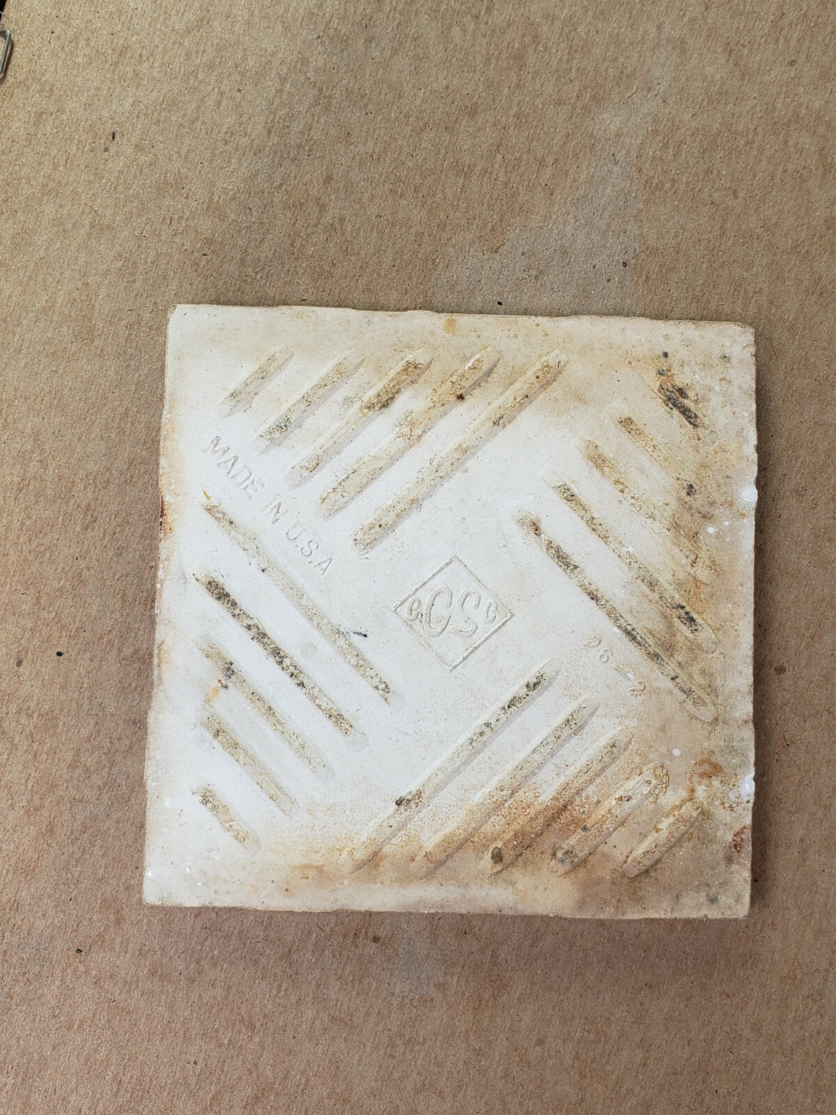 Vntg CGSC Ceramic tile 4-1/4 table of weights & measurements or equivalent USA