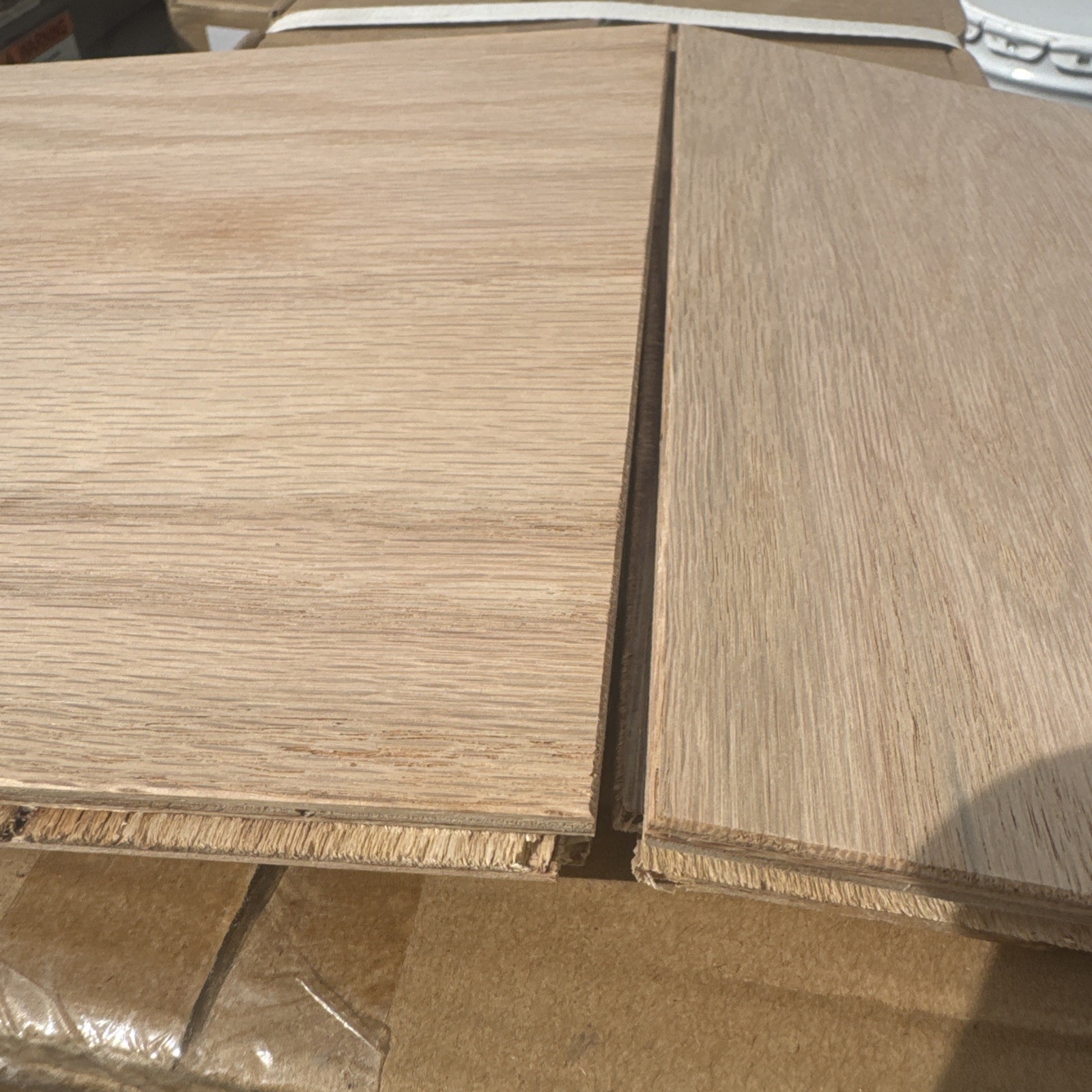New Parquet Flooring; 18 Square Feet of Natural K-block Unfinished red oak .