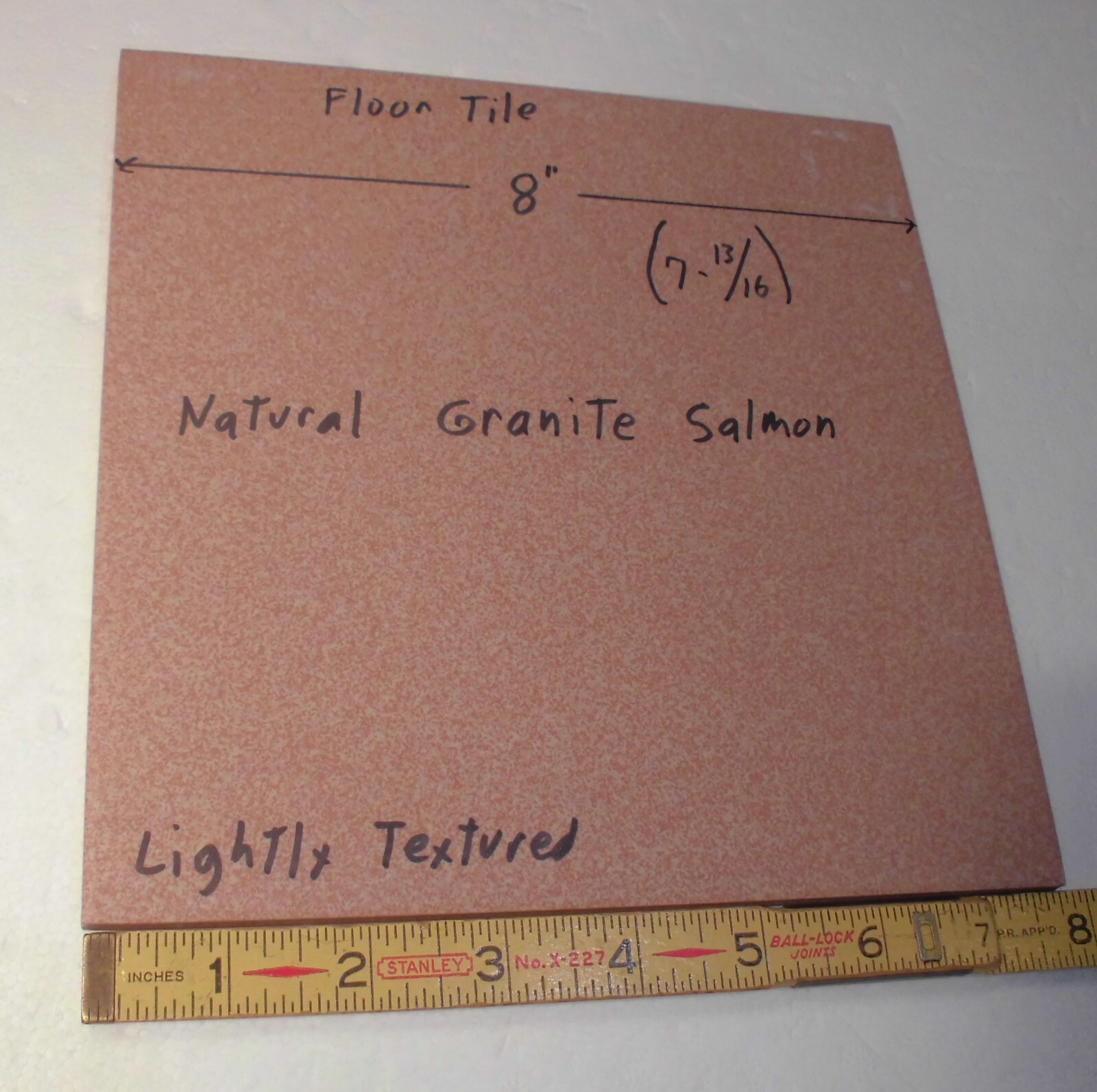 1 pc. Speckled Granite Salmon – Maroon: 8″ Porcelain-Italian-Floor-Tile, New
