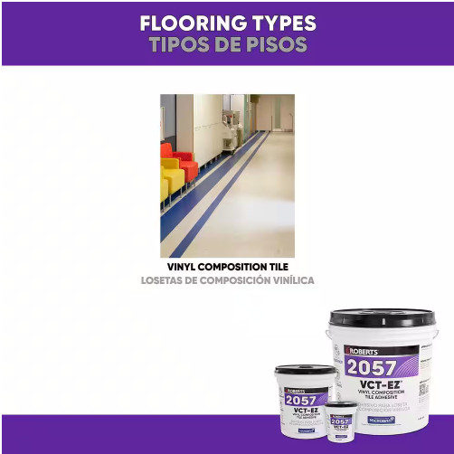 ROBERTS Vinyl Tile Adhesive 1 Gal Indoor Floor Glue High Tack 24 Hour Dry Time