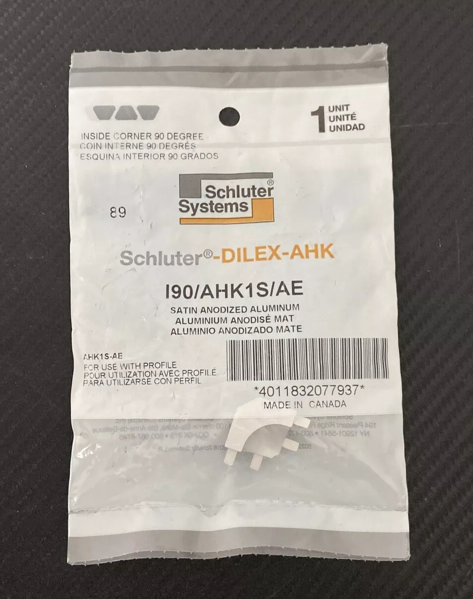 Schluter Dilex-AHK in Corner 90 Degrees Satin Anodized Aluminium – 1 Unit