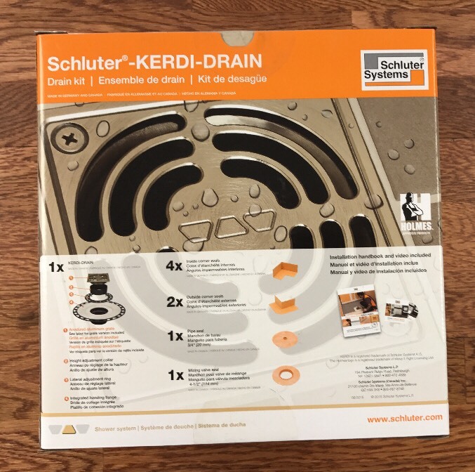 Schluter Kerdi Shower Drain Kit Brushed Copper/Bronze PVC