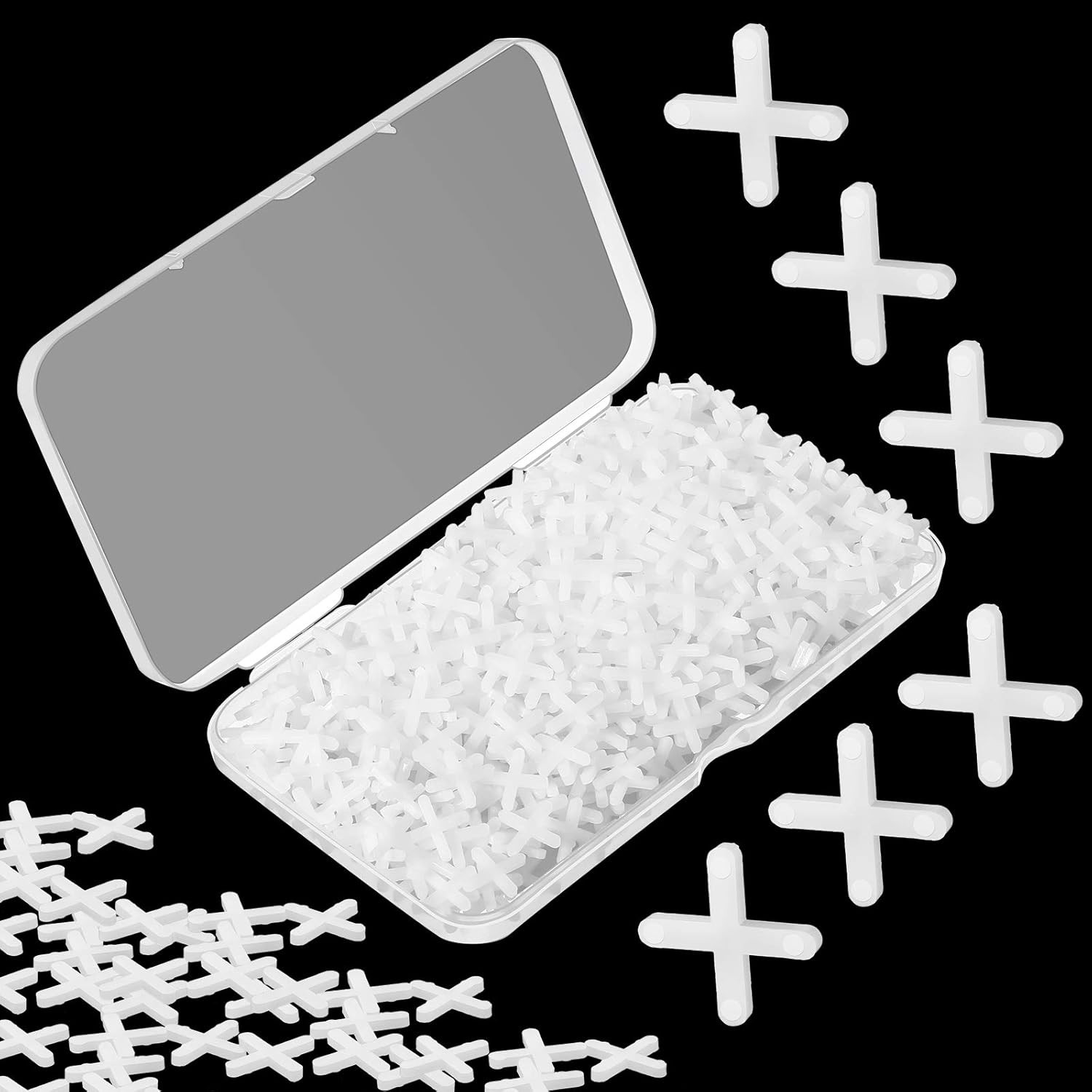 500 Pcs 1/8″ Tile Spacers Levelers Wall Floor Tile Separators for Ceramic Stone