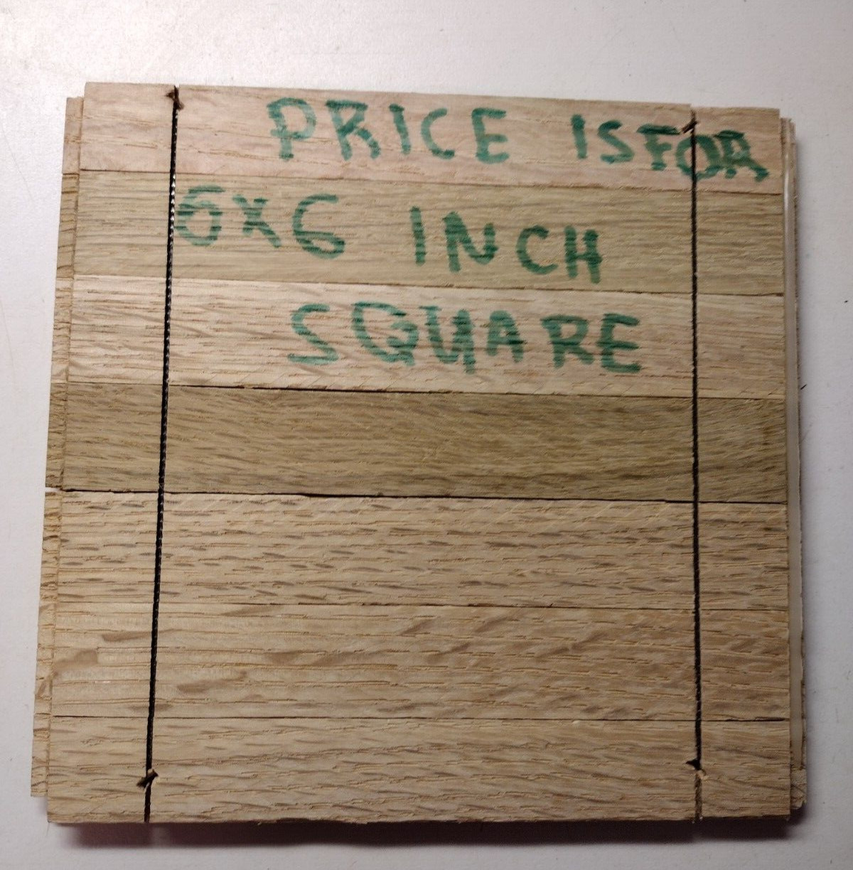 1 Hartco 6×6″ Parquet Tile Natural Desert Standard Color 7 Oak Finger Strip Vtg