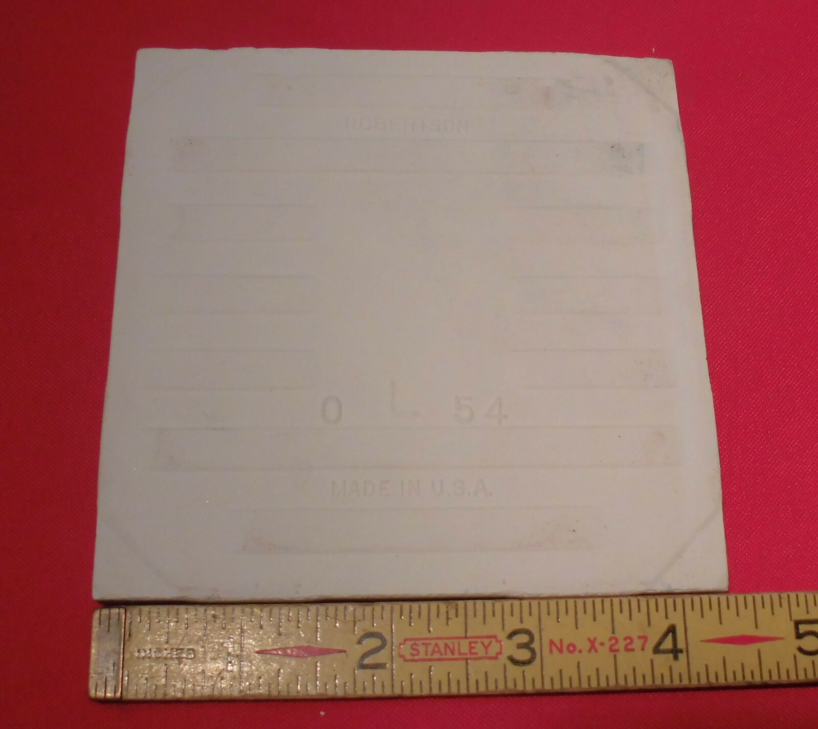 1 pc. Vintage *Windsor Blue* Glossy Ceramic Tile 4-5/16″- 4-3/8″ Robertson Co.
