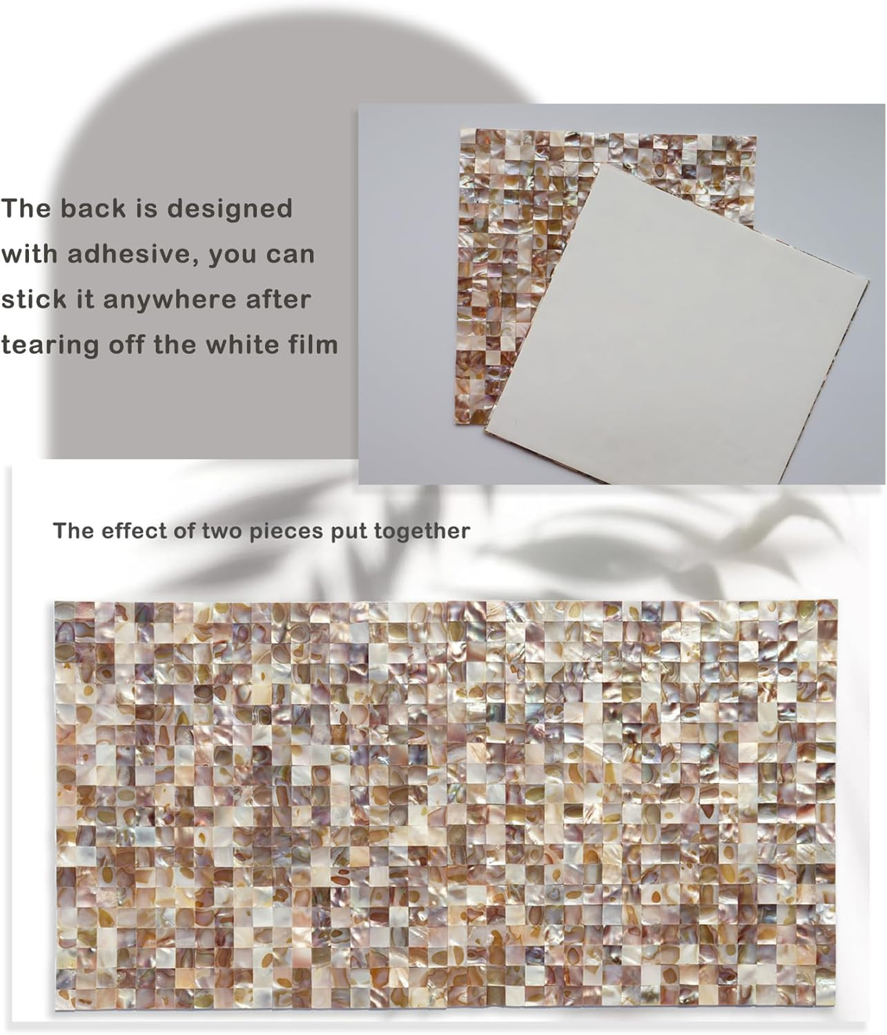 Vibrant Peel and Stick Mother of Pearl Backsplash Tiles – 10 Sheets