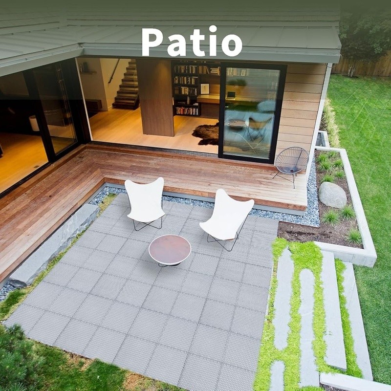 Slip Resistant Waterproof Interlocking Deck Tiles Easy Install Pool Patio Garden