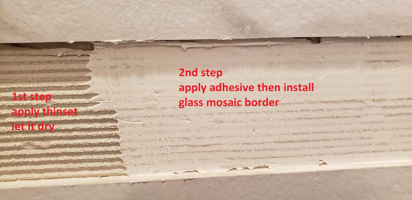 Glass mosaic tile border installation tool