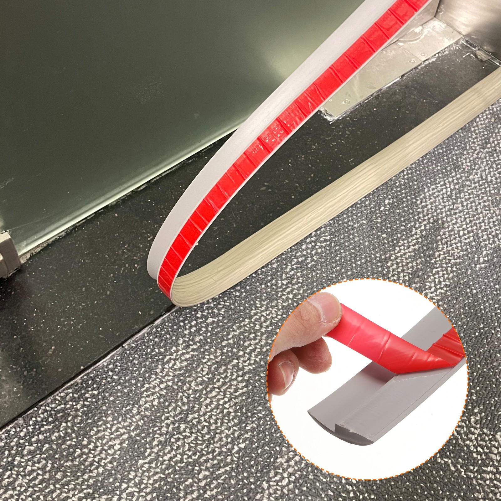 Floor Transition Strip 2″ 10ft for 10mm Edging Transition Grey Wood Grain