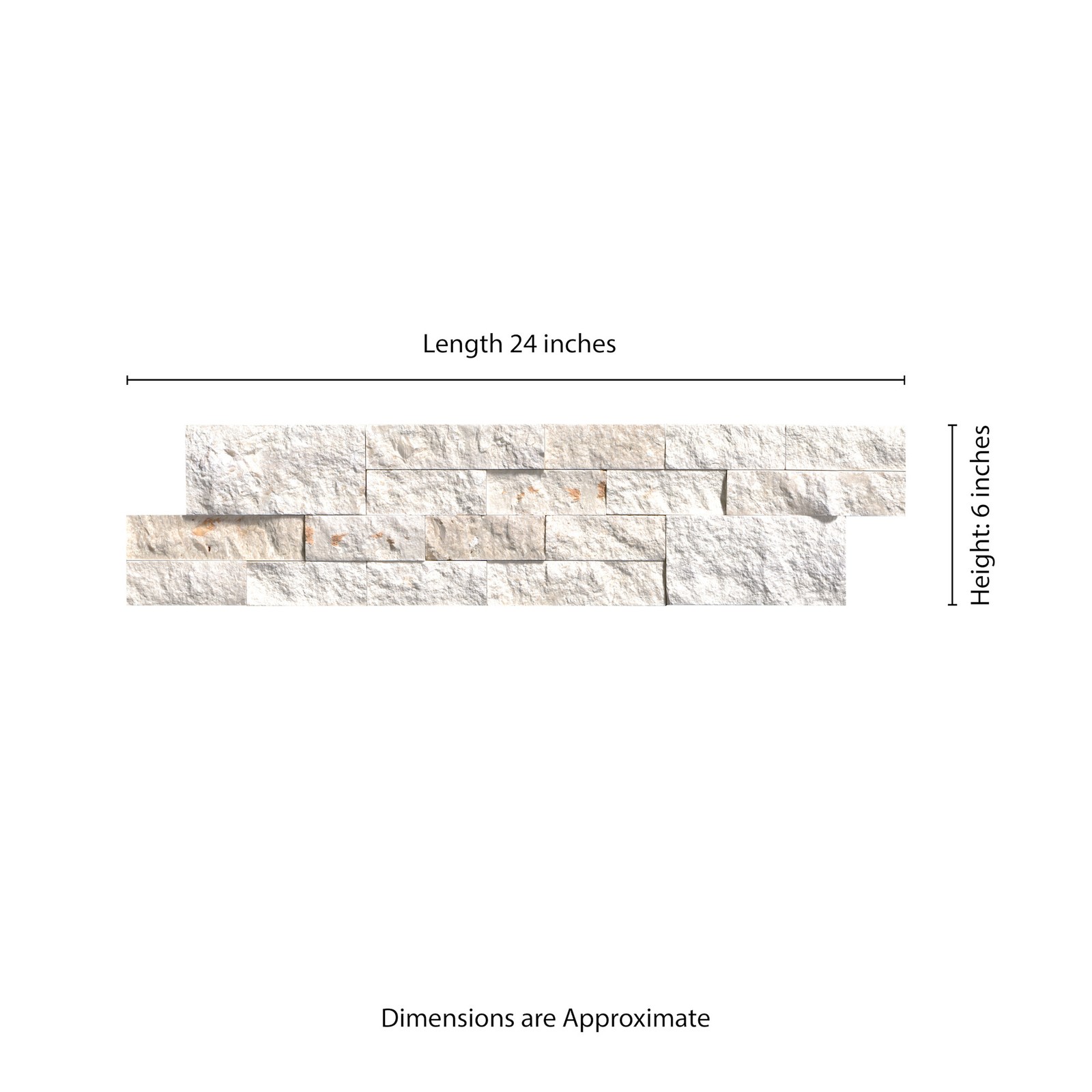 Ackland AKPLPL6X24F-CA 6″ x 24″ Limestone Hardscape Wall Tile – – Montara Ivoria