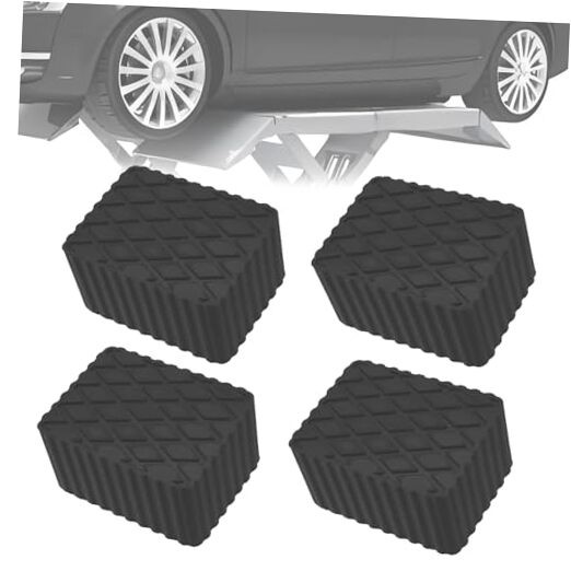 4 Pack Solid Rubber Auto Lift Pads 3000lb Heavy-Duty Jack Stand Pads Anti-Slip
