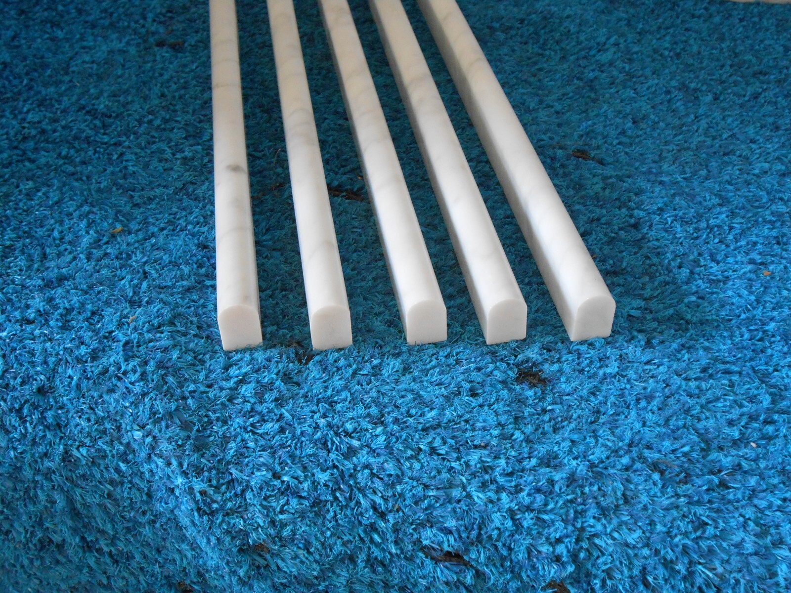 Carrara White Italian Marble ½” X 12” T-1007 Pencil Liner Trim Molding