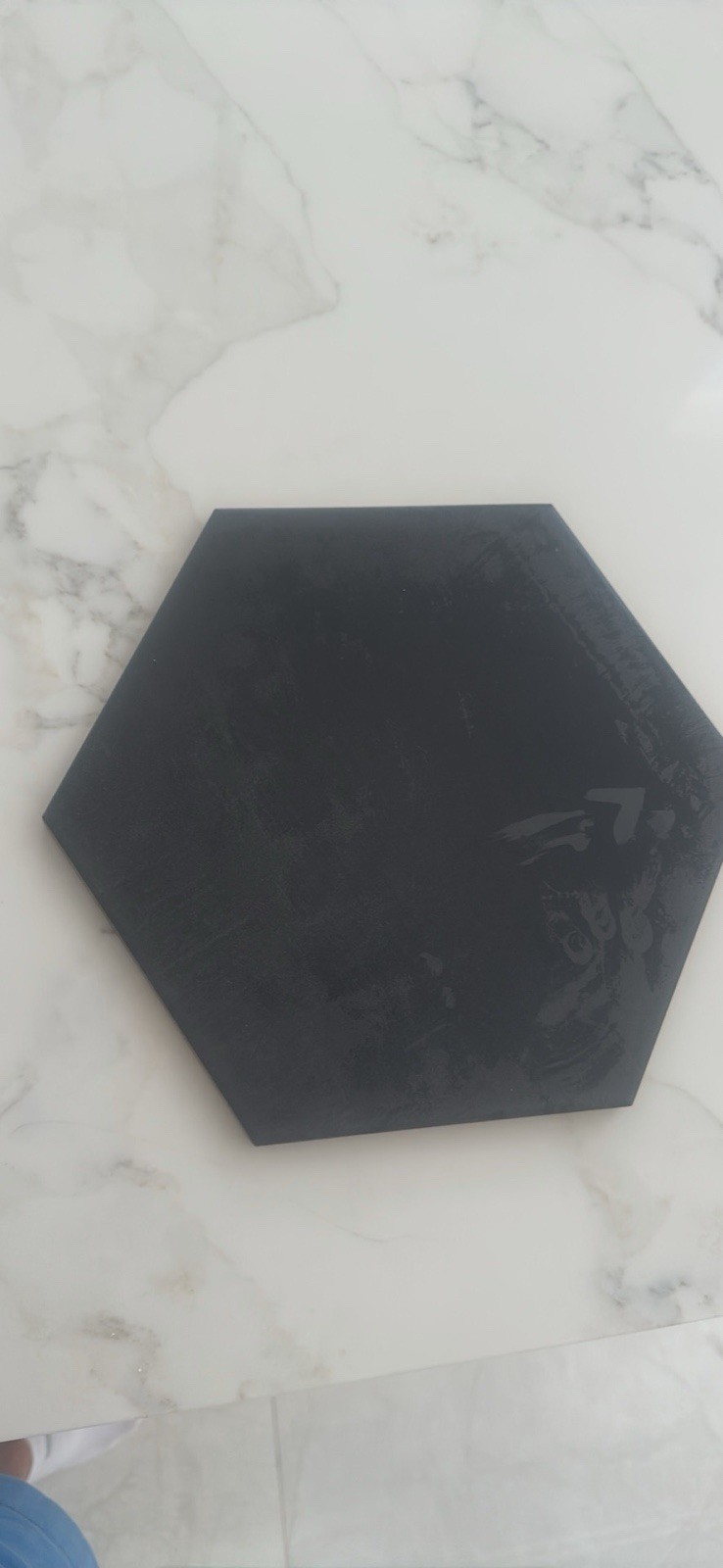Ceramic Hexagonal Floor & Wall Tile Black 25×29 cm Made in Spain